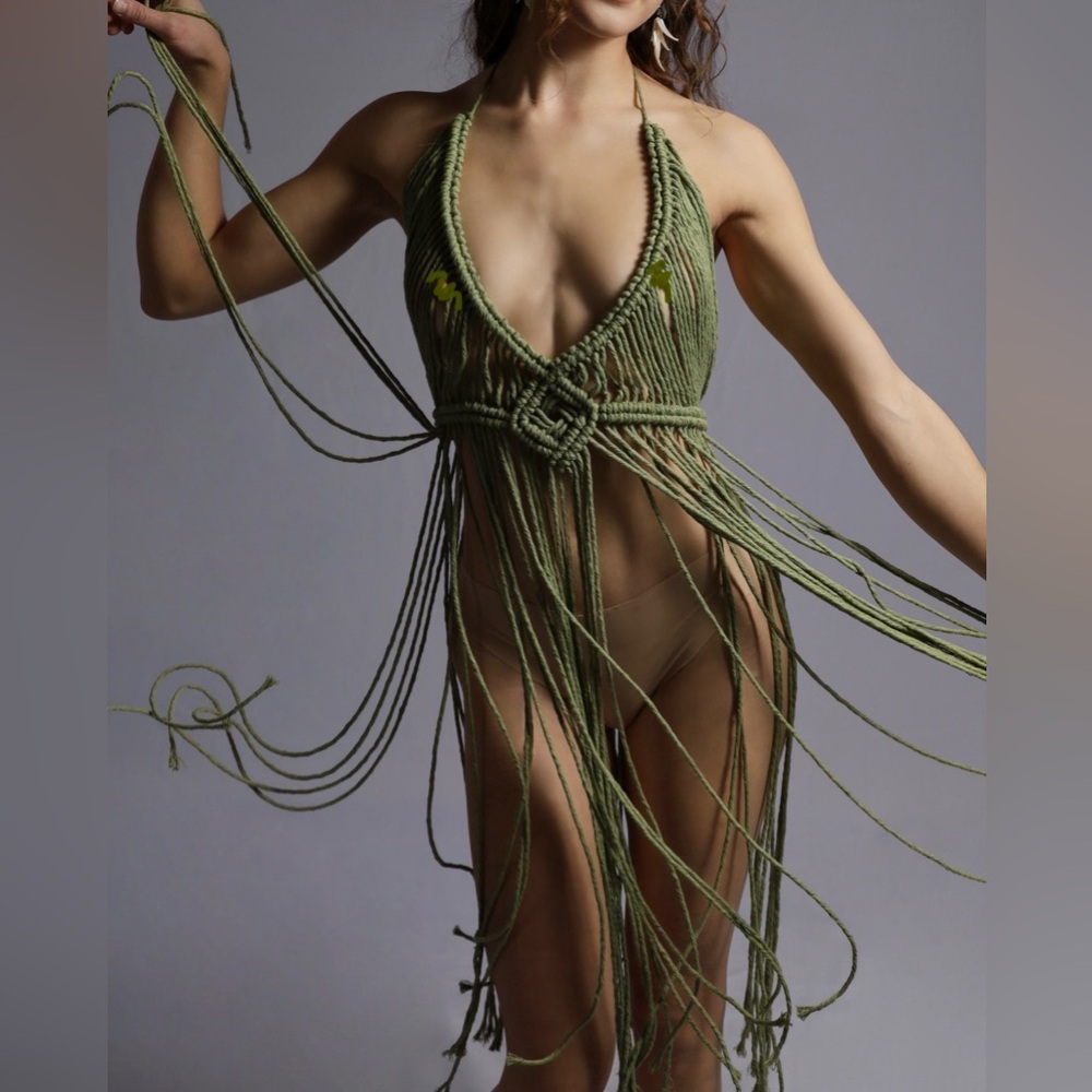 Original GoodVibeGoda Handmade Macramé Rope Dress